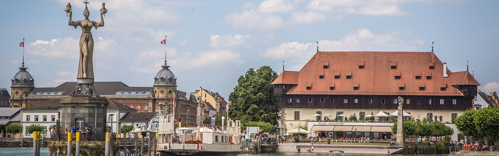 Konstanz Hafen mit Statue Imperia