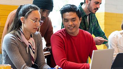 Internationale Studierende im Unterricht an einer Universität in Deutschland