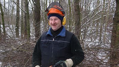 Arbeiter im Wald